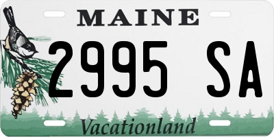 ME license plate 2995SA