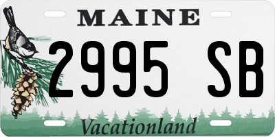 ME license plate 2995SB