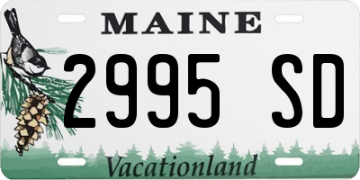 ME license plate 2995SD