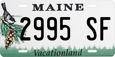 ME license plate 2995SF