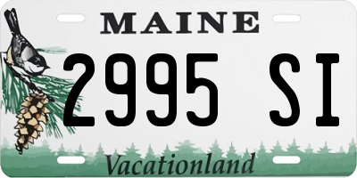 ME license plate 2995SI