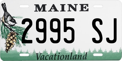 ME license plate 2995SJ