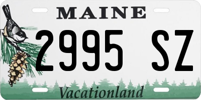 ME license plate 2995SZ