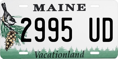 ME license plate 2995UD