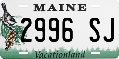 ME license plate 2996SJ