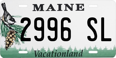 ME license plate 2996SL