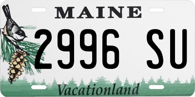 ME license plate 2996SU