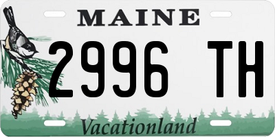 ME license plate 2996TH