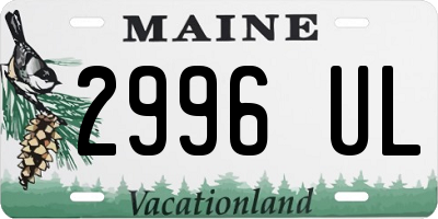 ME license plate 2996UL