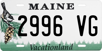 ME license plate 2996VG