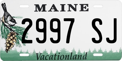 ME license plate 2997SJ