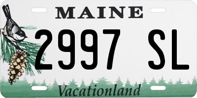 ME license plate 2997SL