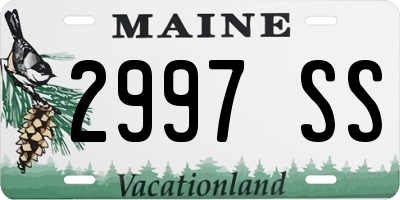 ME license plate 2997SS