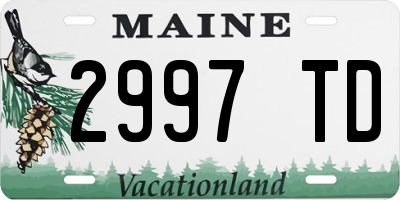 ME license plate 2997TD