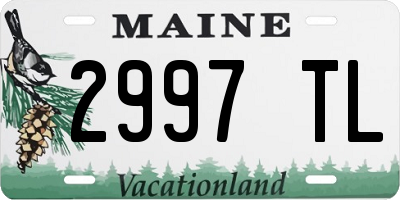 ME license plate 2997TL