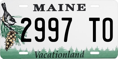 ME license plate 2997TO