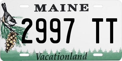 ME license plate 2997TT