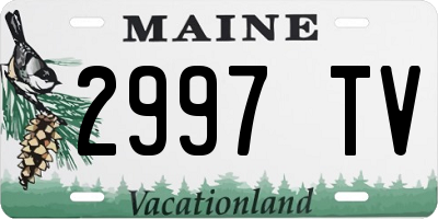 ME license plate 2997TV