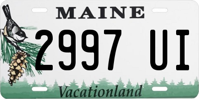 ME license plate 2997UI