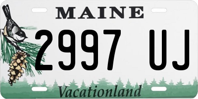 ME license plate 2997UJ