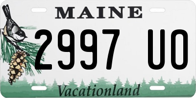ME license plate 2997UO
