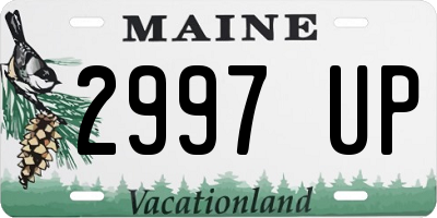 ME license plate 2997UP