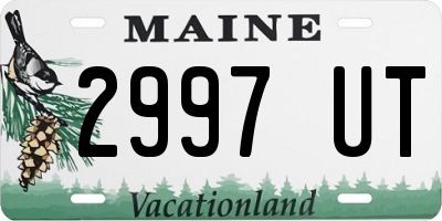 ME license plate 2997UT