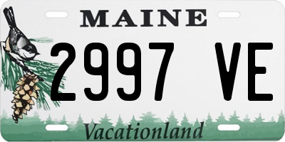 ME license plate 2997VE
