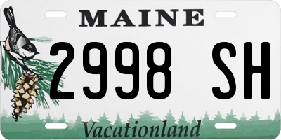 ME license plate 2998SH