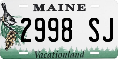 ME license plate 2998SJ