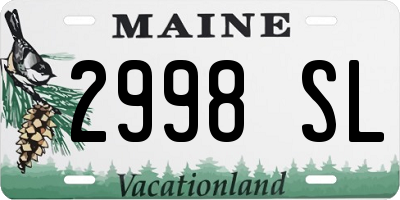 ME license plate 2998SL