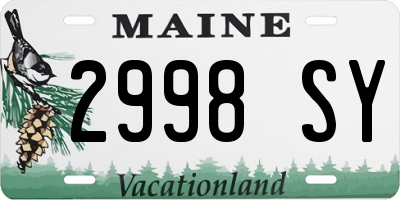 ME license plate 2998SY
