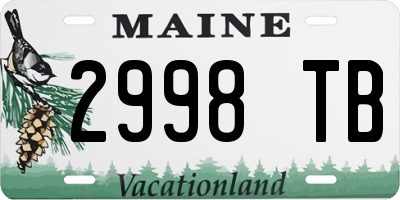 ME license plate 2998TB