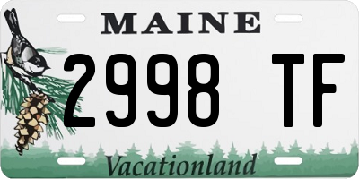 ME license plate 2998TF