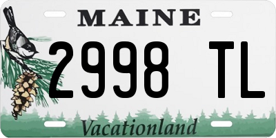 ME license plate 2998TL