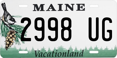 ME license plate 2998UG