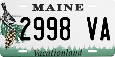 ME license plate 2998VA