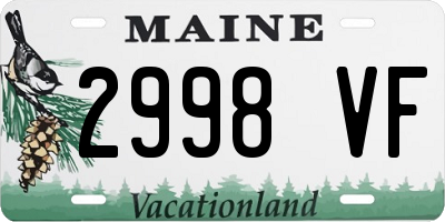 ME license plate 2998VF