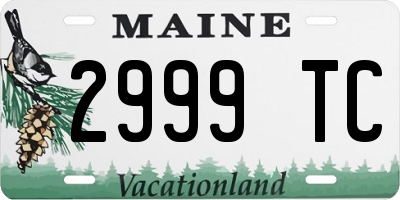 ME license plate 2999TC