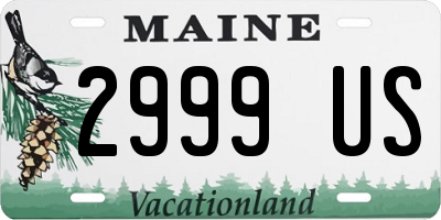 ME license plate 2999US