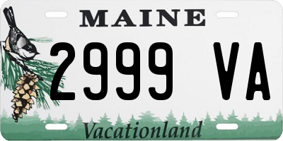 ME license plate 2999VA