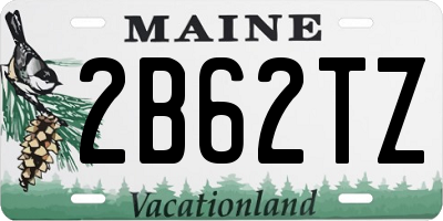 ME license plate 2B62TZ