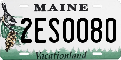 ME license plate 2ES0080