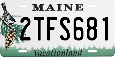 ME license plate 2TFS681