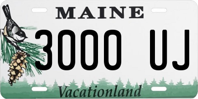 ME license plate 3000UJ