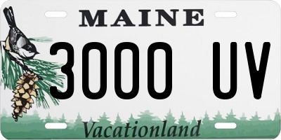 ME license plate 3000UV