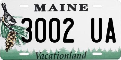 ME license plate 3002UA