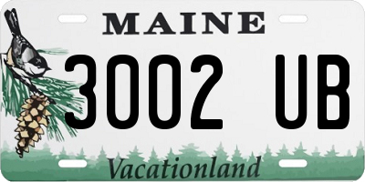 ME license plate 3002UB