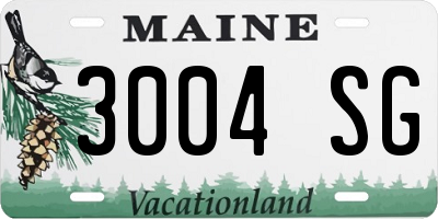 ME license plate 3004SG