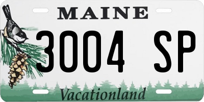 ME license plate 3004SP